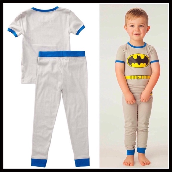BATMAN PJS SUPER HERO PAJAMA SET 12 MONTHS - Picture 4 of 5